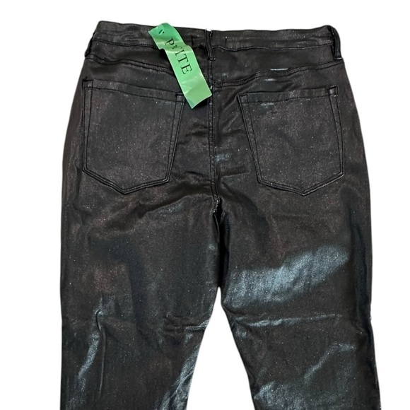 RM Rebecca Minkoff Black Shimmer Pants Size 12P - Picture 4 of 16